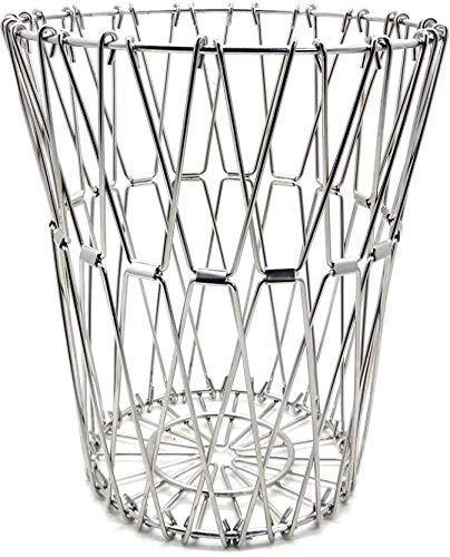 Multipurpose Fruit Basket Stainless Steel Wire Bowl Foldable Basket